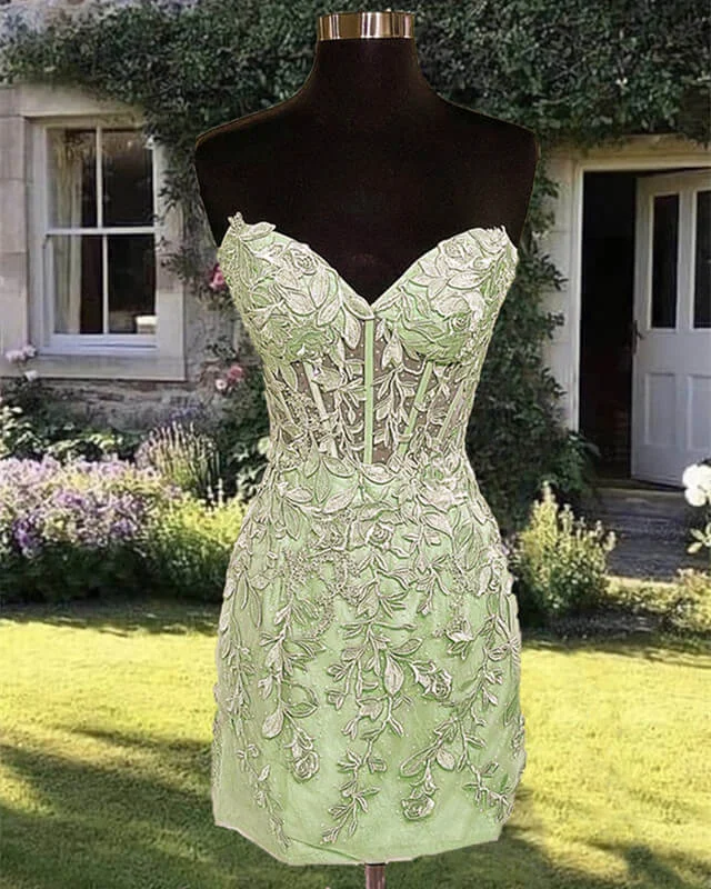 Super Bargain Short Tight Lace Corset Hoco Dress