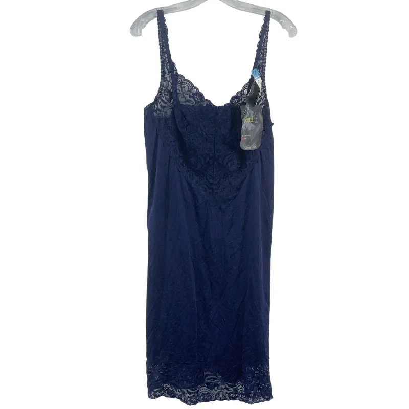 Exclusive Preview Vanity Fair Vintage Lacy Navy Nylon Knee-Length Slip Dress Women’s Size 40 NWT Exclusive Preview Vanity Fair Vintage Lacy Navy Nylon Knee-Length Slip Dress Women’s Size 40 NWT
