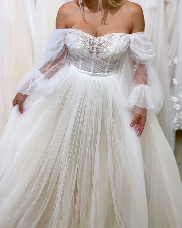 Savings Event Vintage Boho Wedding Dresses Puffy Sleeves