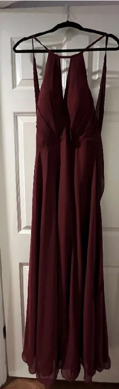 Major Savings JJ's House A-Line Halter Floor-Length Chiffon Split Front - 254657