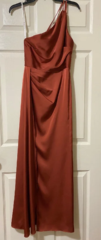 Early Access Azazie Maron Stretch Satin Dress