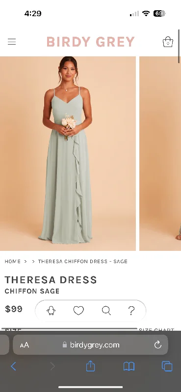 Price Buster Other THERESA DRESS CHIFFON SAGE