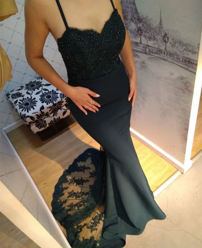 YEAR-End Sale Sweetheart Mermaid Prom Dresses Lace Train