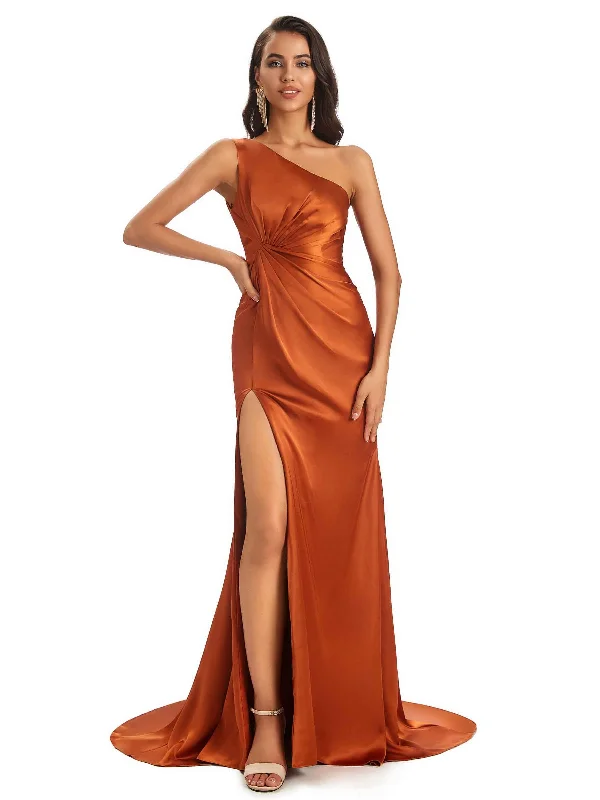 Today’s Special Sexy Soft Satin One Shoulder Side-Slit Floor-Length Mermaid Bridesmaid Dresses Today’s Special Sexy Soft Satin One Shoulder Side-Slit Floor-Length Mermaid Bridesmaid Dresses