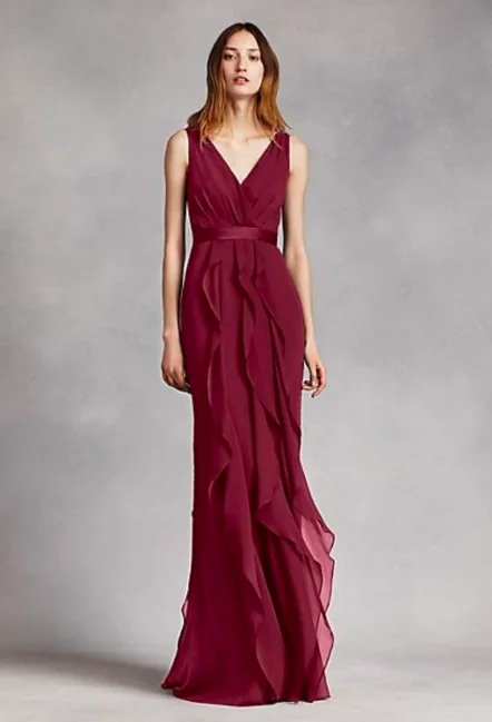 Daily Deals Vera Wang White VW360189 WINE VNECK TNK W FLANGE