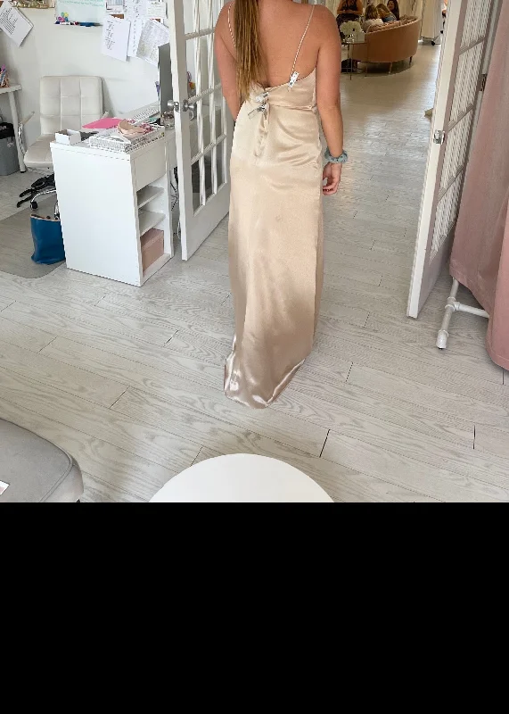 Take Advantage Jenny Yoo Chase Bridesmaid Gown by Jenny Yoo. Spaghetti strap scoop neck d Take Advantage Jenny Yoo Chase Bridesmaid Gown by Jenny Yoo. Spaghetti strap scoop neck d