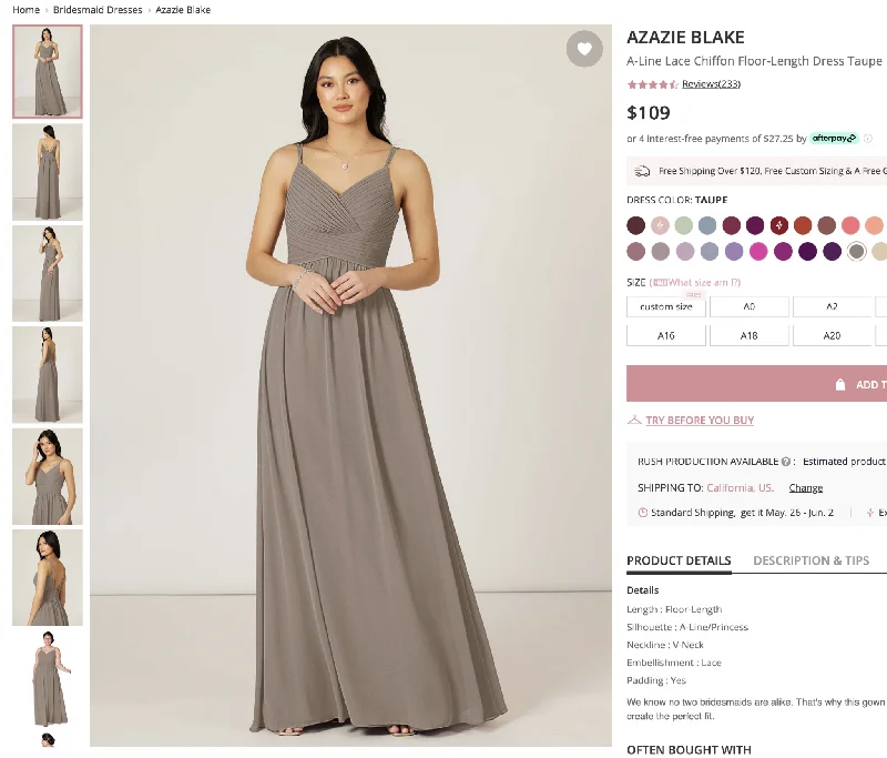 Bargain Prices Azazie Blake