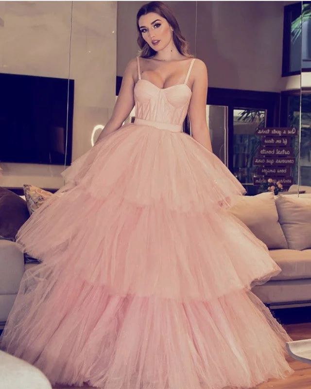 Mega Sale Sweetheart Corset Prom Dresses Tulle Ruffles Ball Gown