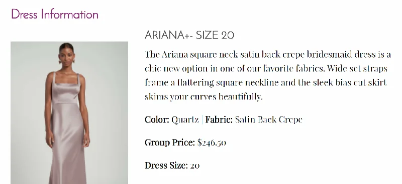 Price Reduction Jenny Yoo Ariana