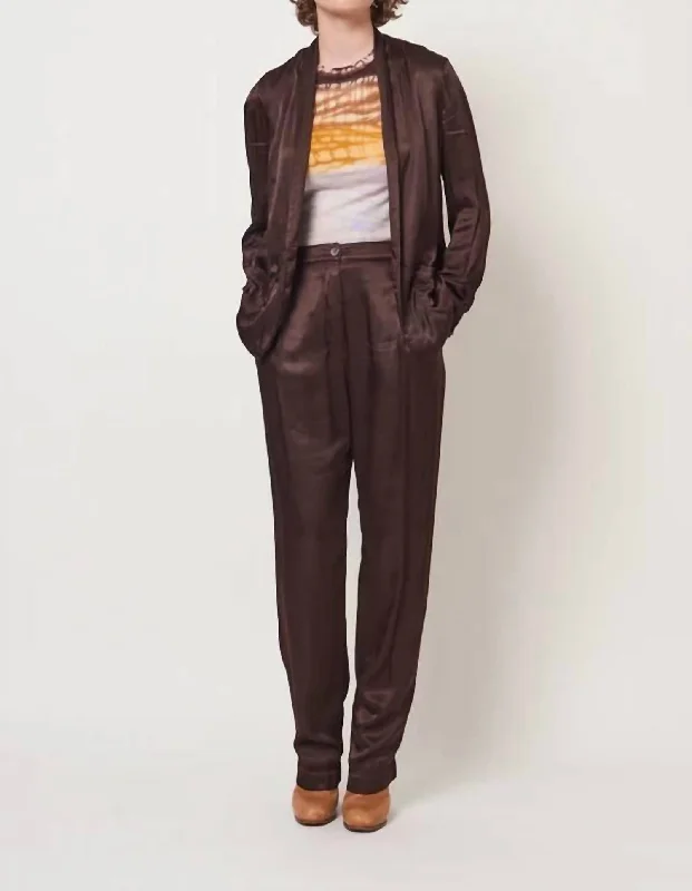 Crazy Deals 2 Pc Set Jai Blazer & Matching Pants Sz 2 In Chocolate