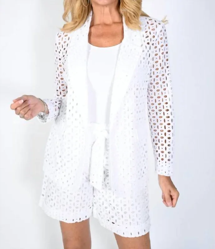 Incredible Offers 231188 - Woven Blazer In White