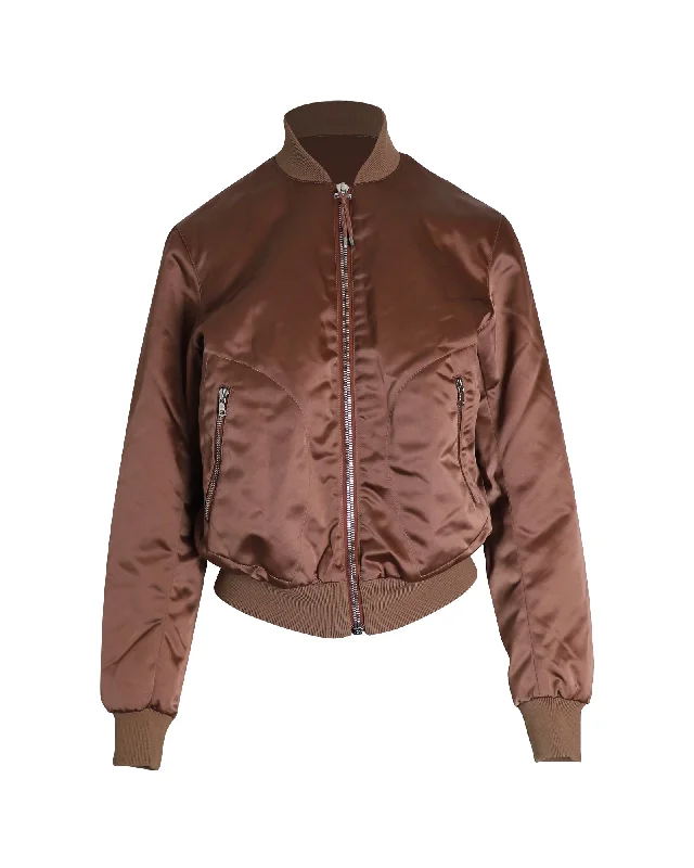Grand Opening Sale Acne Studios Azura Bomber Jacket in Rose Satin