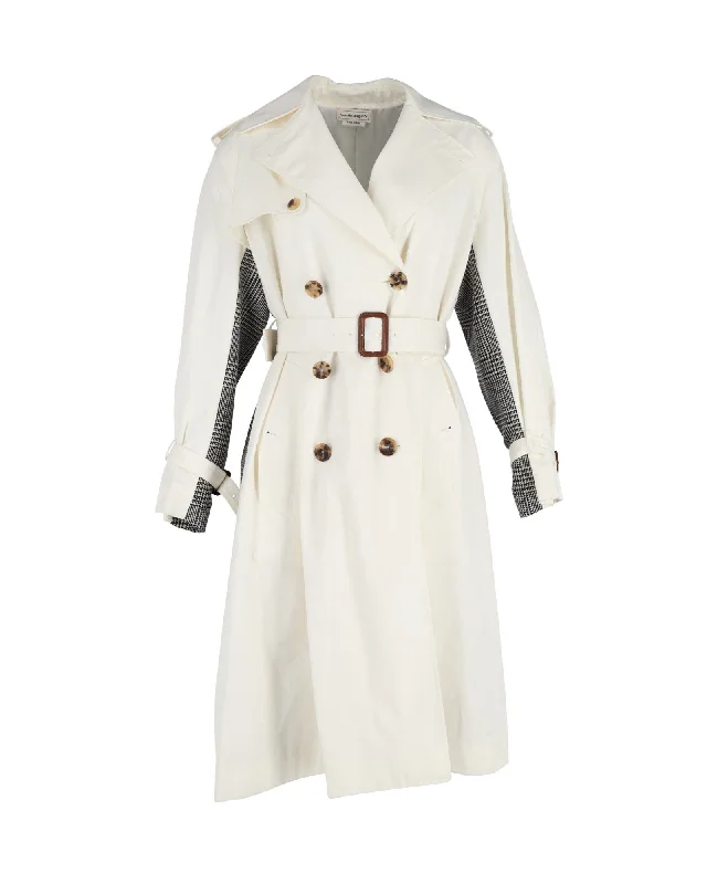 Today’s Deal Alexander McQueen Belted Trench Coat in White Wool