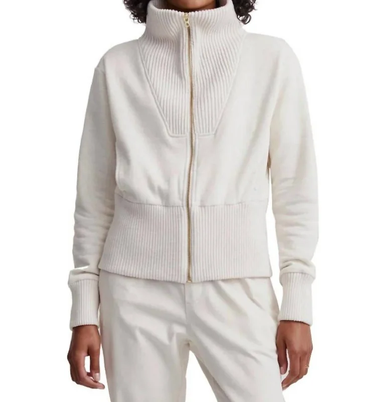 Exclusive Offers Alisa Zip Through Jacket In Ivory Mari