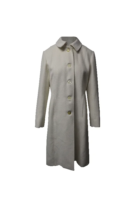Amazing Deals Aquascutum Great Coat in Cream Angora Wool