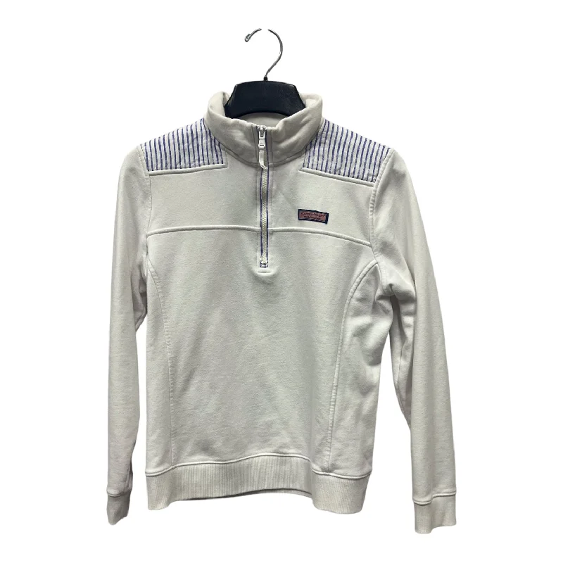 TIME-Limited Offer Athletic Sweatshirt Collar By Vineyard Vines In White, Size:M