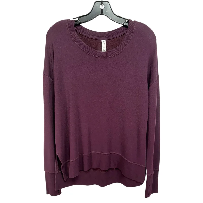 Athletic Top Long Sleeve Crewneck By Athleta In Purple, Size: S