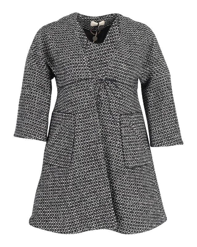 Take Advantage Ba&Sh Textured Short Coat in Black and White Cotton