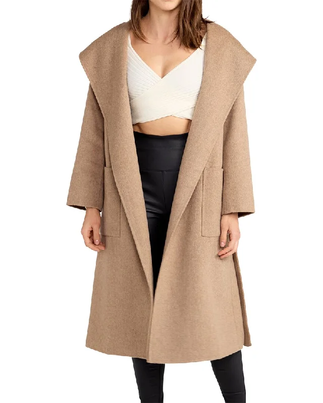 Mega Deal belle & bloom Arcadia Oversized Wool-Blend Coat