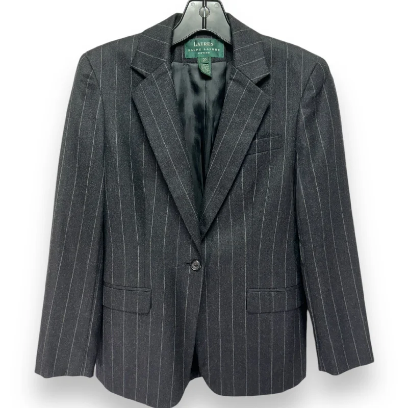 Big Savings Blazer By Lauren By Ralph Lauren In Striped Pattern, Size: 2