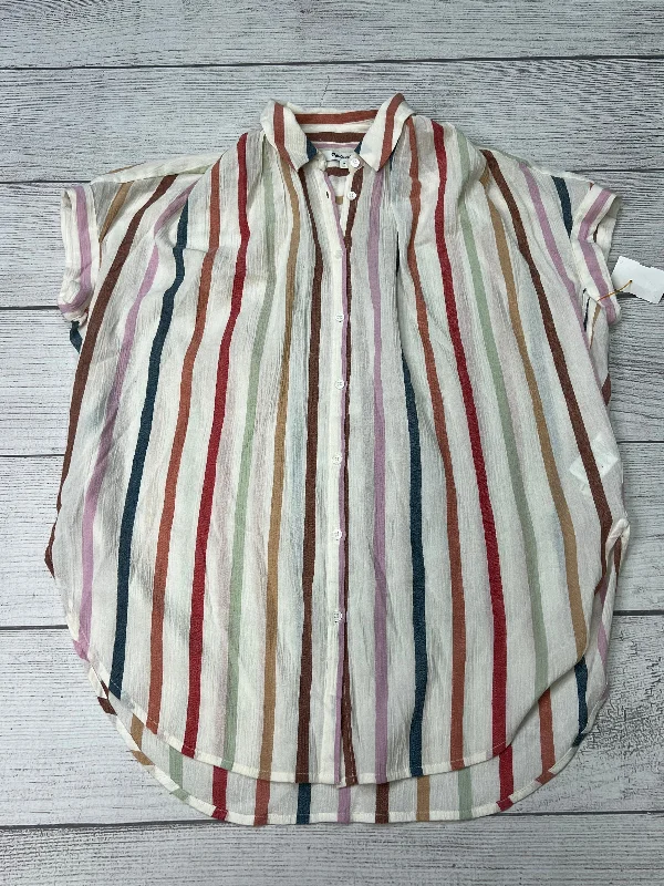 Super Deal Blouse Short Sleeve By Madewell In Rainbow, Size: S