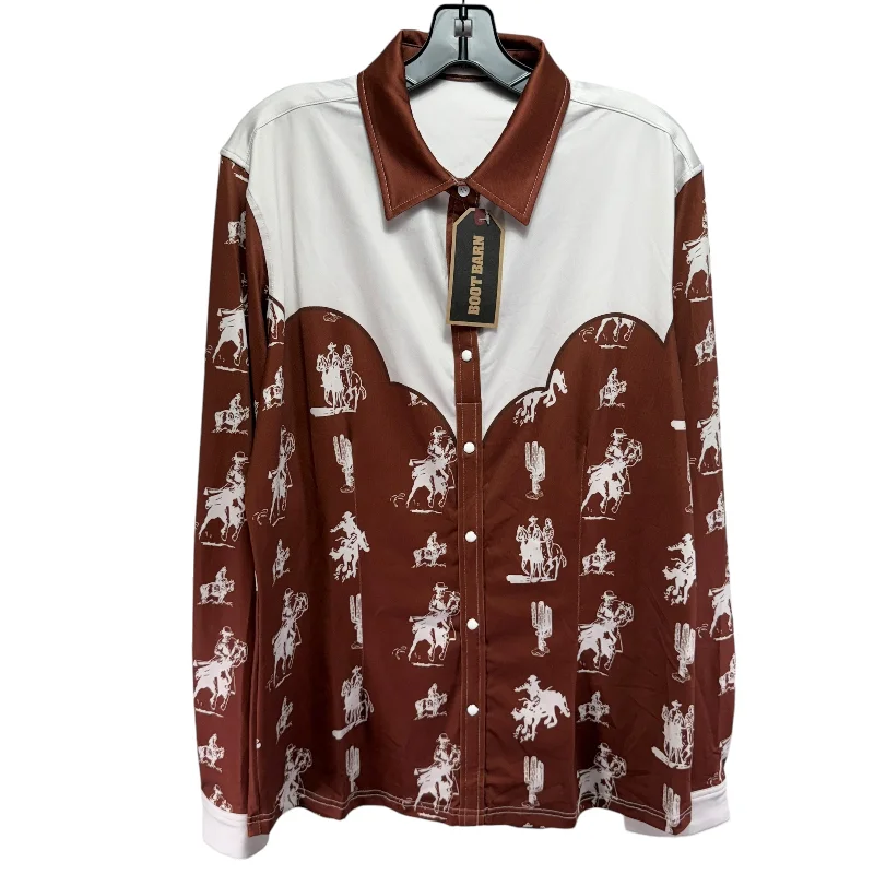 Quick Sale Buckaroo Yoke Performance Rodeo Shirt By Ranch Dressn X Boot Barn In Western Print, Size: XL