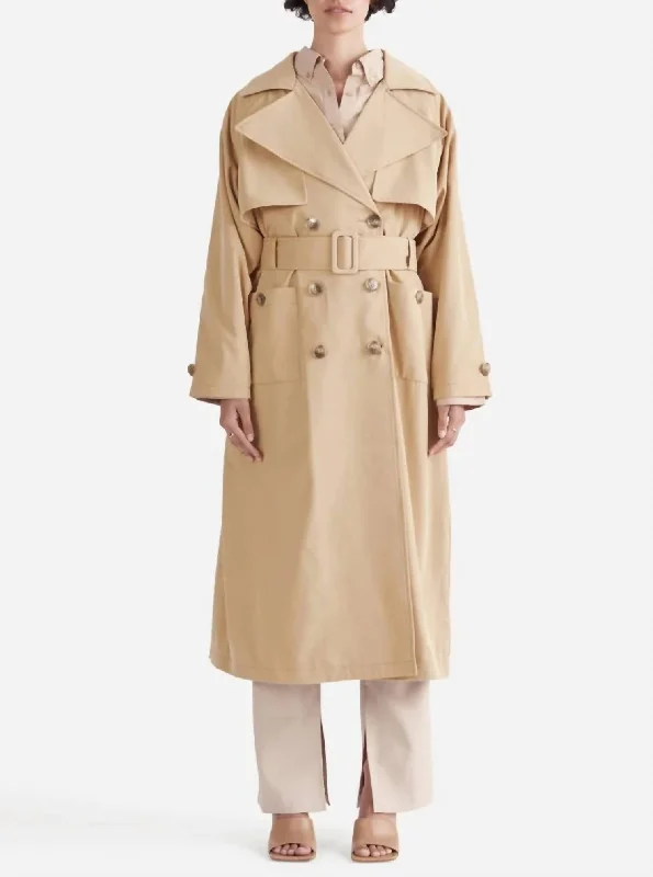 Carrie Trench Coat In Camel