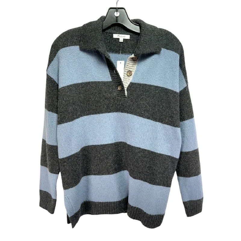 Can't Be Beat Collared Sweater By Madewell In Striped Pattern, Size: S