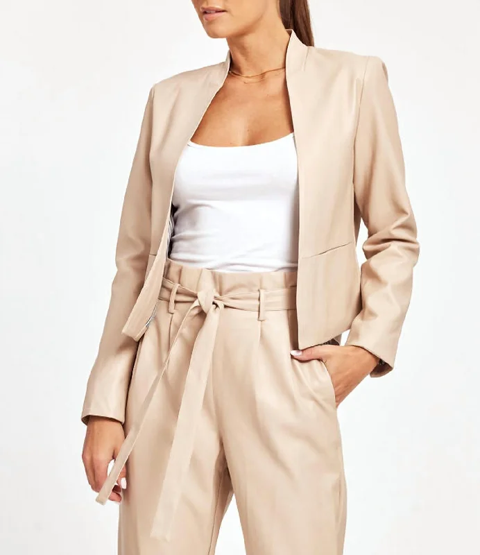 Deal Explosion Cornerstone Open Front Blazer In Oyster