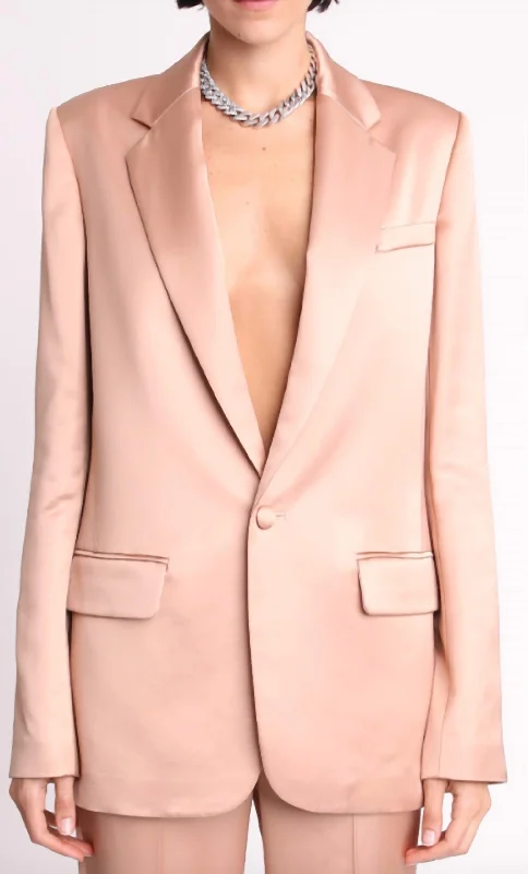 Stock Clearance Dakota Satin Tailored Jacket In Sirocco