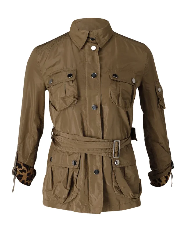 Steals and Deals Dolce & Gabbana Safari Jacket in Brown Polyester