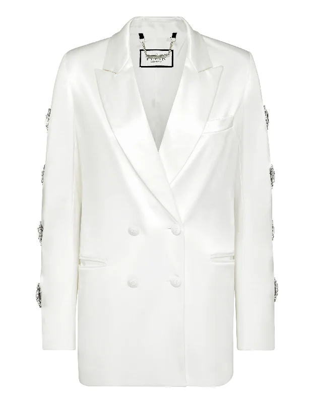 Limited Time Discount Double Breasted Oversize Blazer Brooches