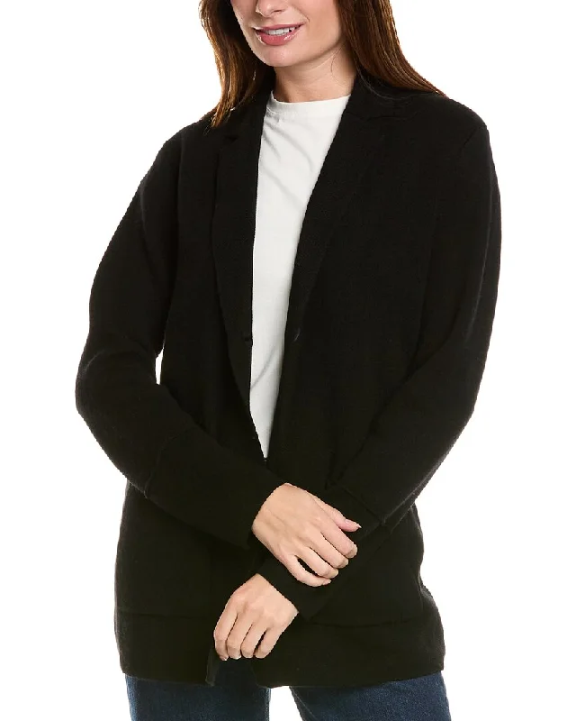 Forte Cashmere Double Knit Wool & Cashmere-Blend Blazer