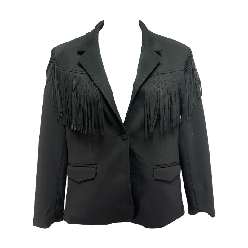 Act Fast Fringe Blazer By Blanknyc In Black, Size: M