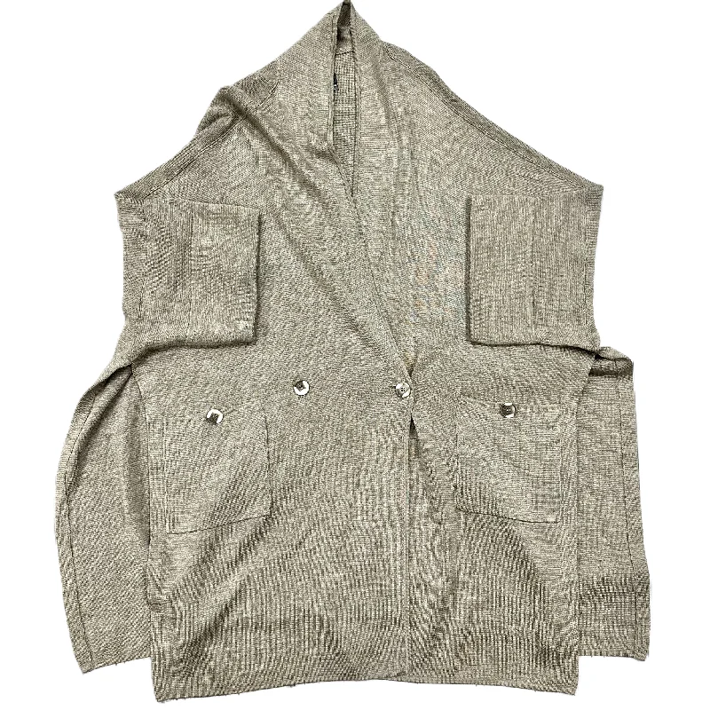 Final Sale Grey Sweater Cardigan By Marlawynne Size: Xl/1x