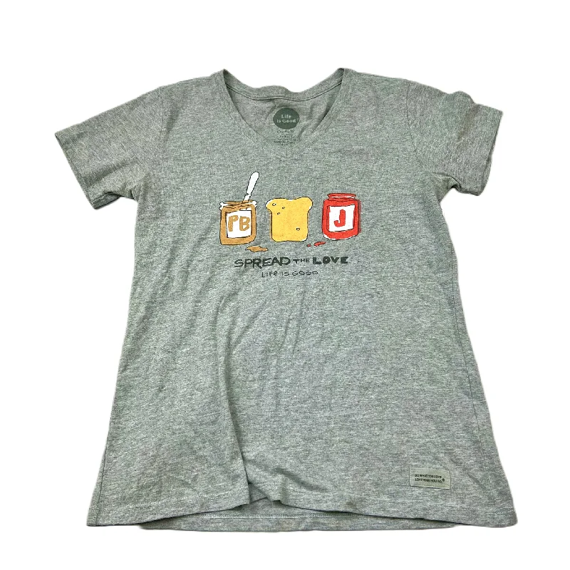 Price Smash Grey Top Short Sleeve By Life Is Good, Size: S