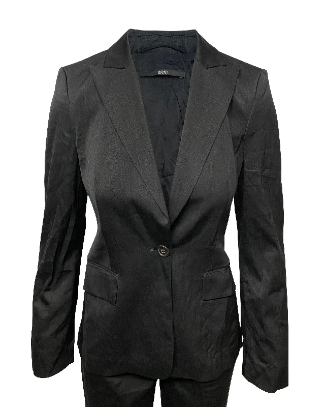 Year-End Clearance Hugo Boss Blazer Jacket in Black Wool