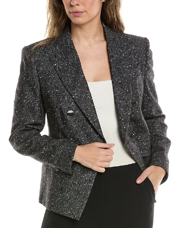 Super Deal Hugo Boss Jocanah Linen-Blend Jacket