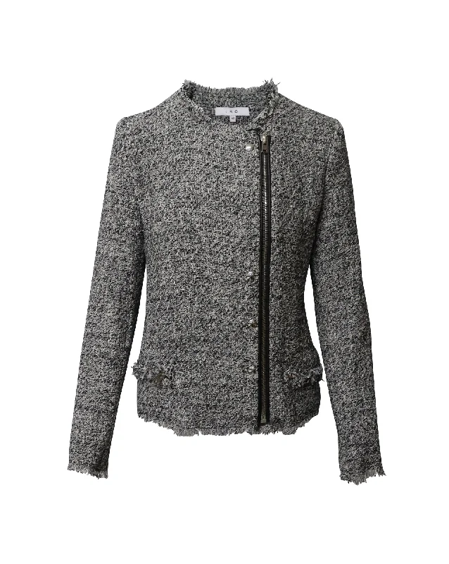 Best Seller Iro Carlota Jacket in Grey Cotton Tweed