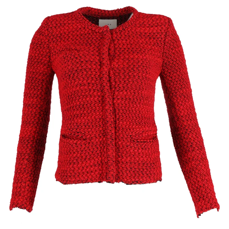 Price Rollback Iro Molly Knit Jacket in Red Tweed