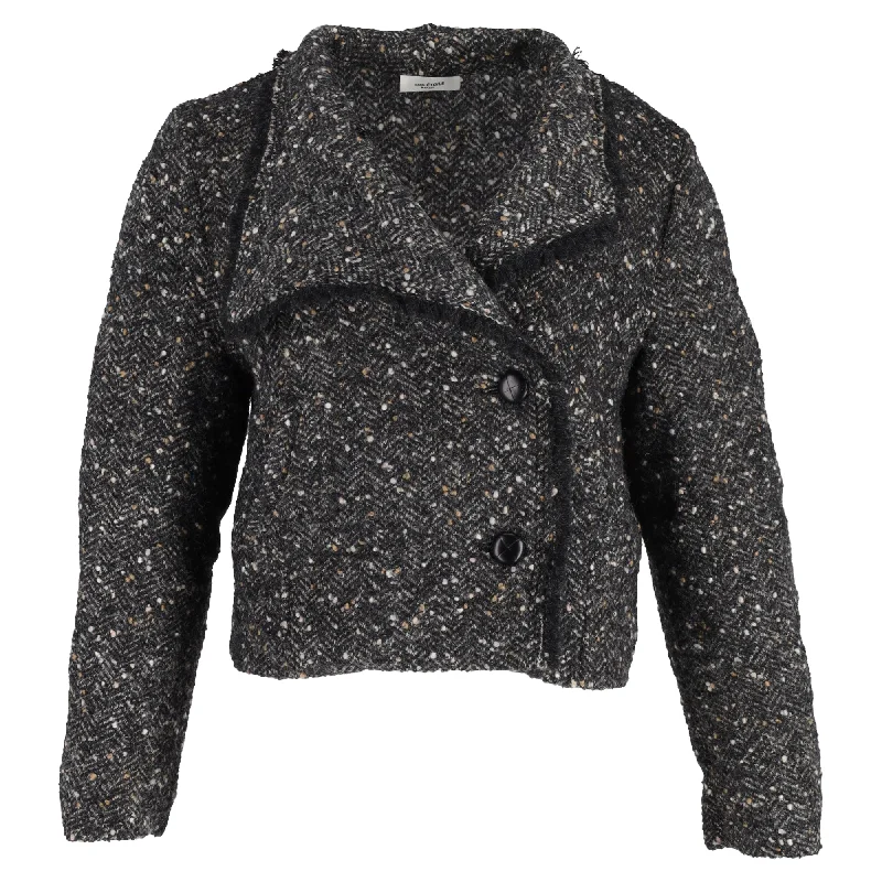 Huge Discounts Isabel Marant Etoile Edith Tweed Jacket in Black Wool