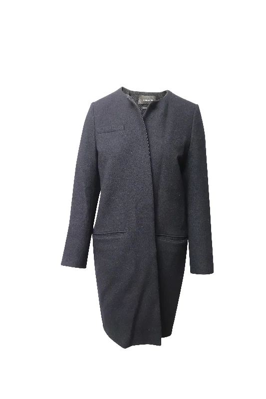 Massive Deals Isabel Marant Long Sleeve Coat in Gray Wool