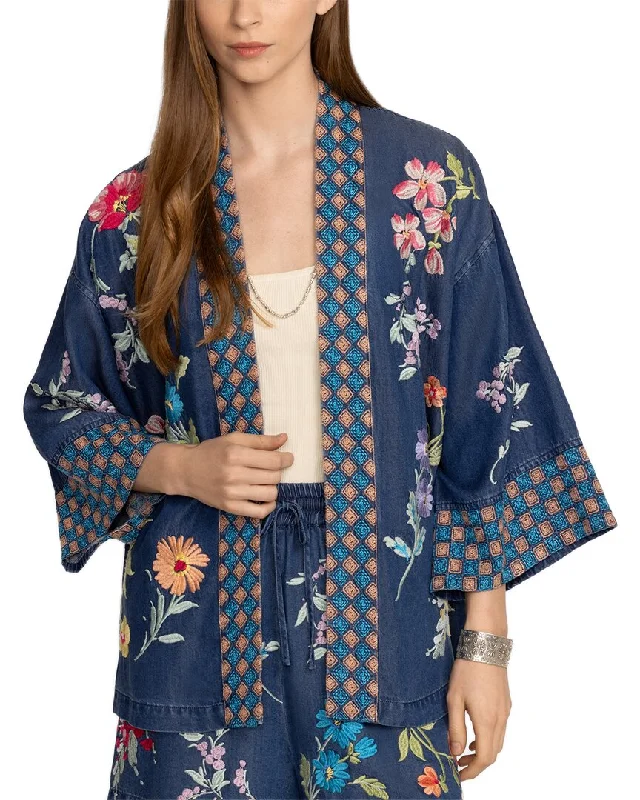 Johnny Was Evangeline Tencel Cropped Kimono