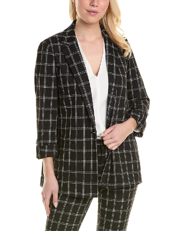 Daily Specials Jones New York Ponte Plaid One-Button Blazer