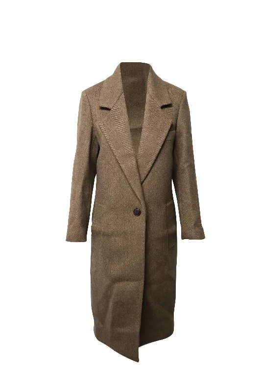 Unbeatable Prices Joseph Captain Giant Chevron Coat in Brown Wool