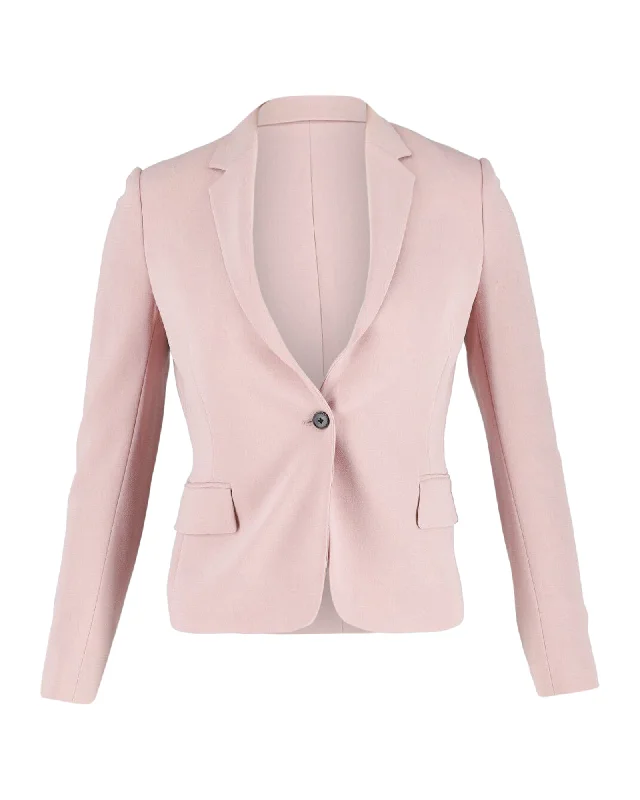 Don't Wait Joseph Single Button Blazer in Pastel Pink Acetate