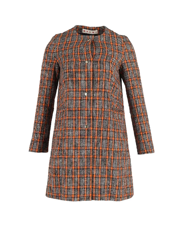 Unbeatable Prices Marni Plaid Coat in Multicolor Cotton