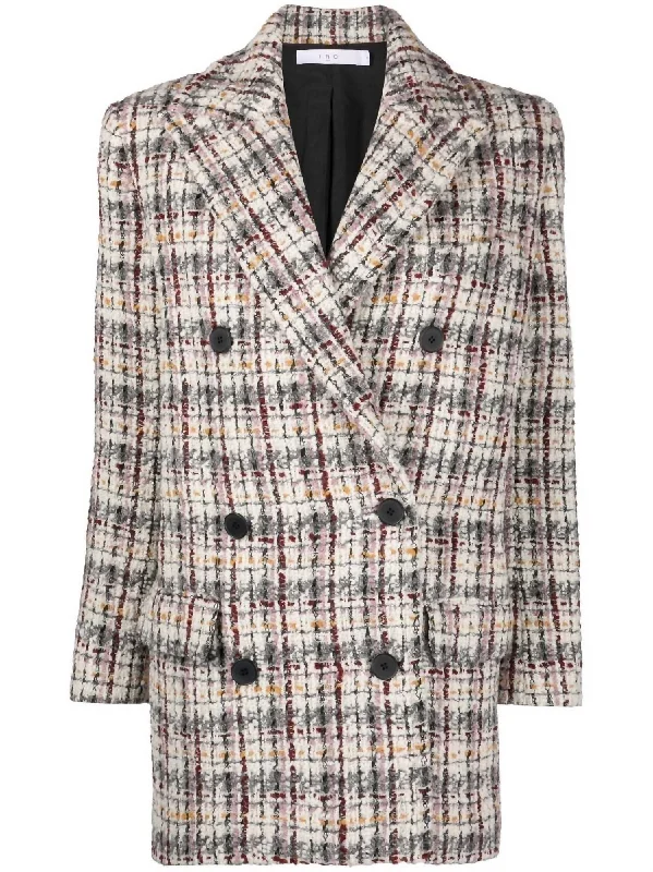 New Deals Marton Double Breasted Blazer In Multi