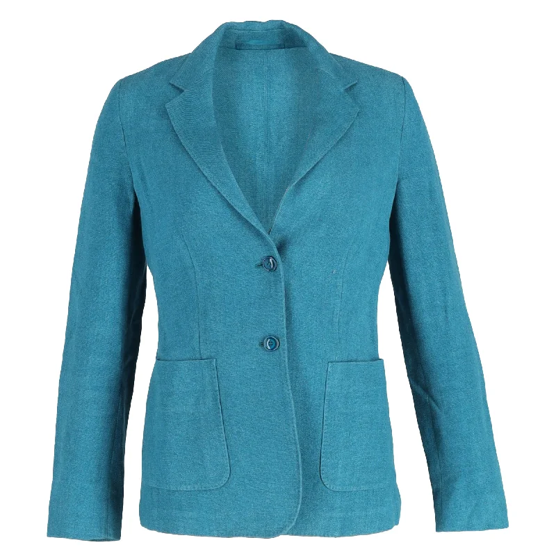 Special Savings Max Mara Blazer in Teal Linen