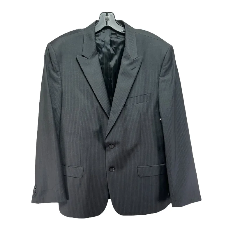Can't Miss Men’s Blazer Luxury Designer By Versace In Striped Pattern, Size: Xxl